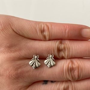 slane and slane sterling silver bee stud earrings